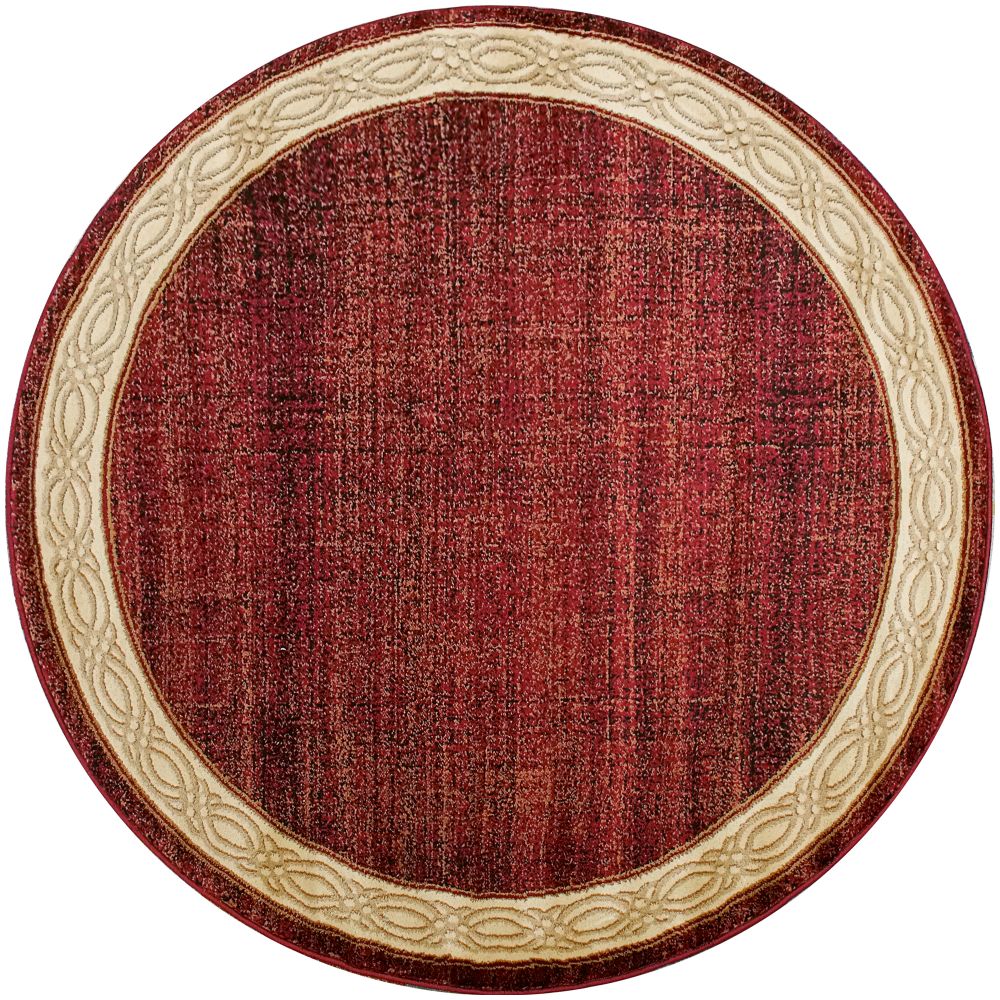 Dynamic Rugs 1770-310 Yazd 5.3 Ft. X 5.3 Ft. Round Rug in Red